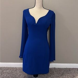 Love Culture Royal Blue Long Sleeve Dress